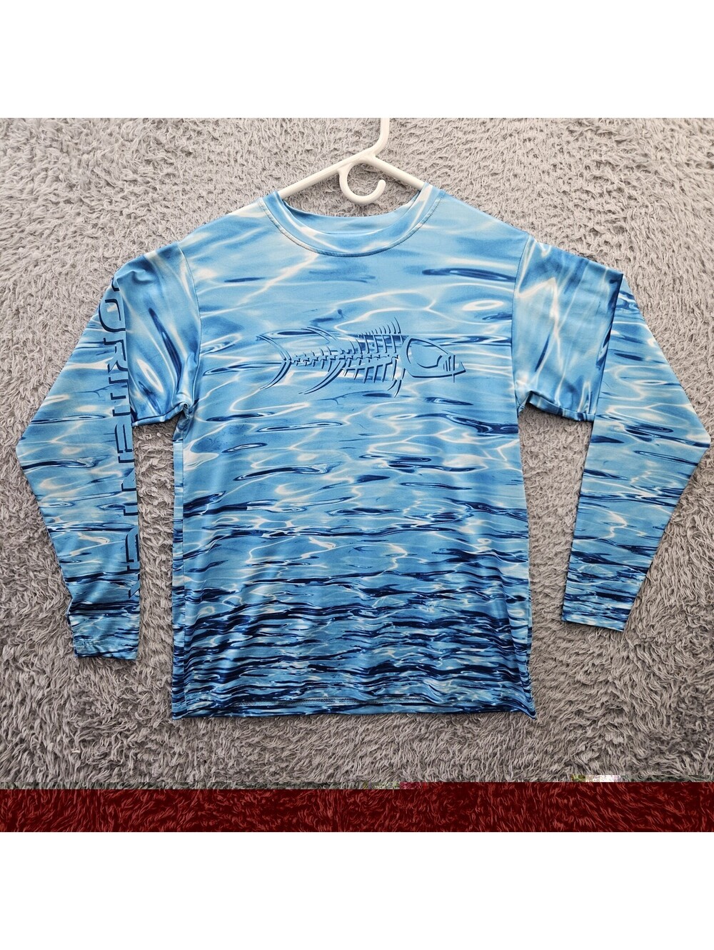 Tormenter Fishing Shirt Small Long Sleeve Water Camouflage Key Largo Series
